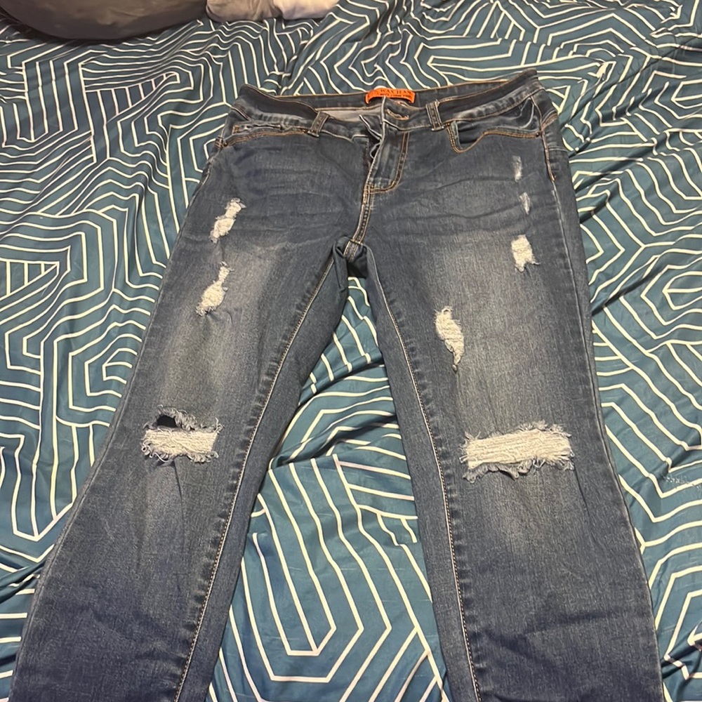 lighter blue wax jeans